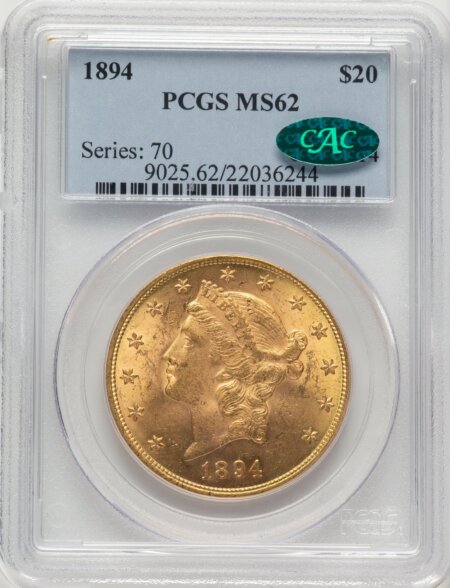 1894 $20 CAC 62 PCGS