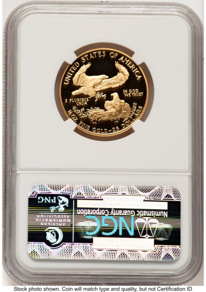 1990-P Proof Gold Eagle 1/2 oz Brown Label 70 NGC