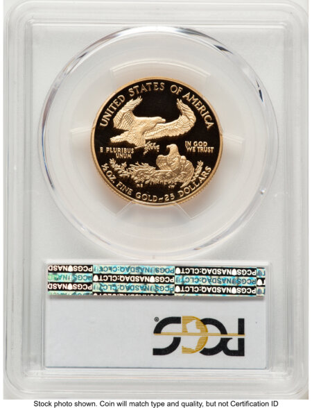 2005-W Proof Gold Eagle 1/2 oz Blue Gradient 70 PCGS