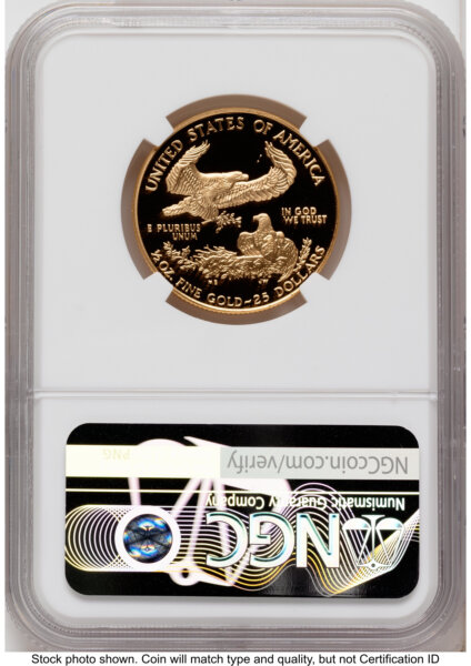 1998-W Proof Gold Eagle 1/2 oz Red Book 70 NGC