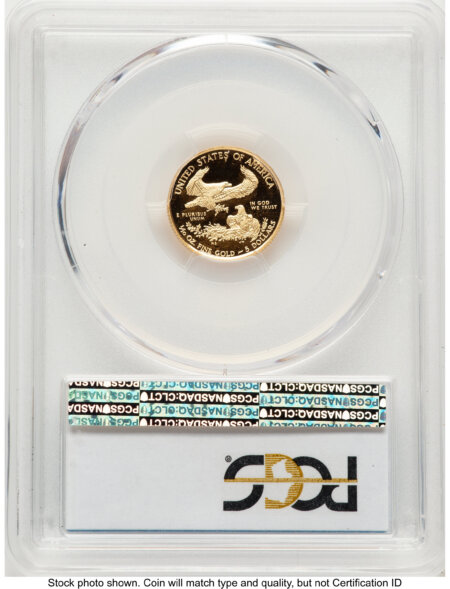 2010-W Proof Gold Eagle 1/10 oz Blue Gradient 70 PCGS