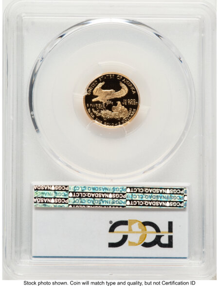 1997-W Proof Gold Eagle 1/10 oz Blue Gradient 70 PCGS