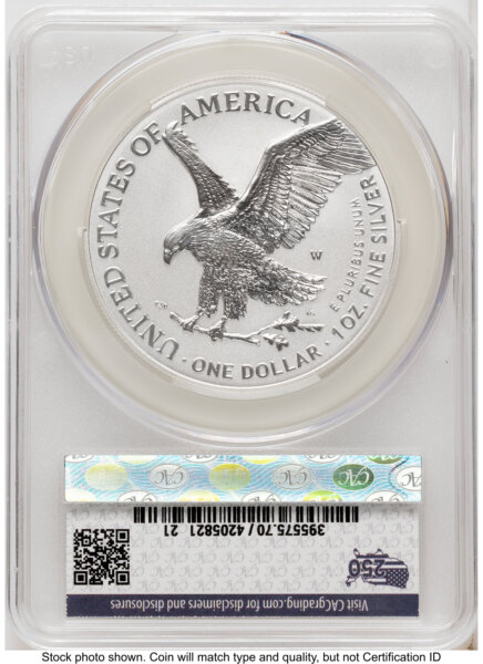 2026-W Enhanced Silver Eagle 1 oz First Day of Delivery America 250 70 CACG