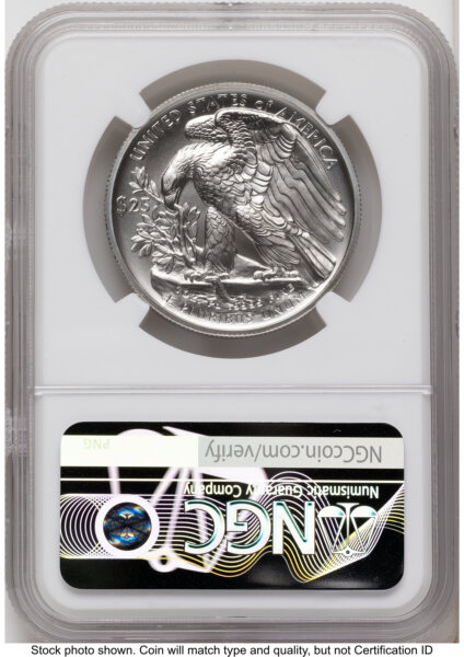 2026-W Palladium Eagle 1 oz, Uncirculated FDI America 250 Congress Building Label 70 NGC