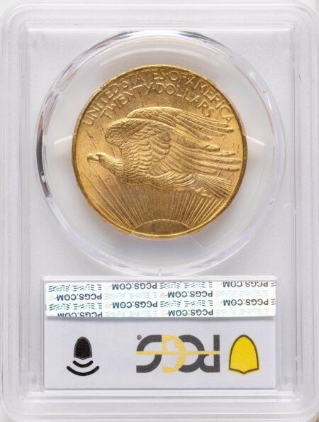 1908-D $20 NO MOTTO 63 PCGS