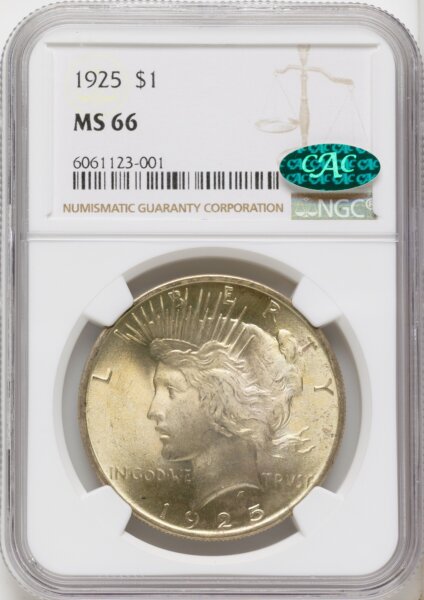1925 S$1 CAC 66 NGC