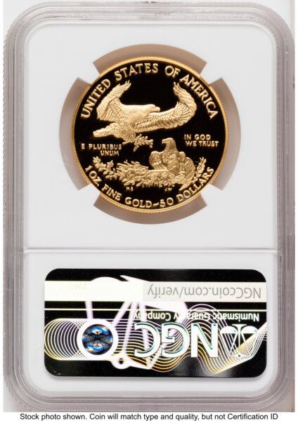 1996-W Proof Gold Eagle 1 oz Red Book 70 NGC