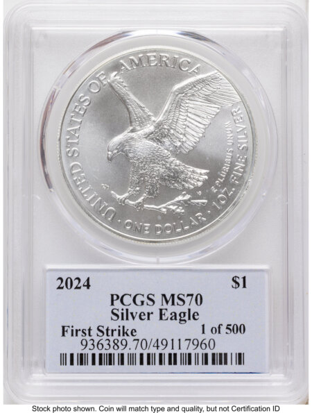 2024 Silver Eagle FS Thomas Cleveland Native American 70 PCGS