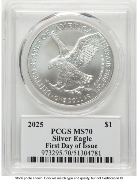 2025 Silver Eagle FDI David Hall 70 PCGS