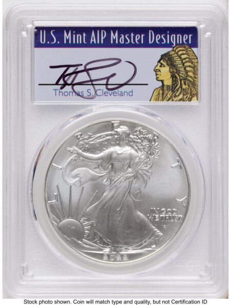 2022 Silver Eagle FS Thomas Cleveland Native American 70 PCGS