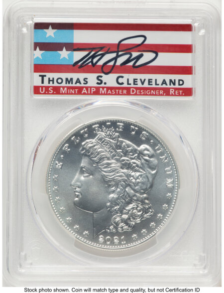 2021-D S$1 Morgan Dollar, MS AR Thomas Cleveland Americana 70 PCGS