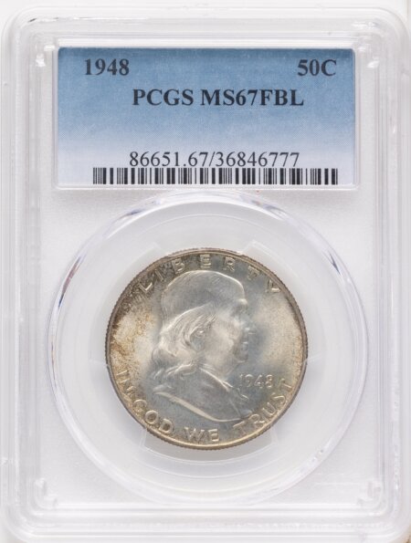 1948 50C,  FL 67 PCGS