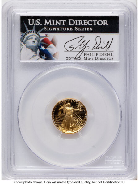 1991 Proof Gold Eagle 1.85 oz Philip Diehl 70 PCGS
