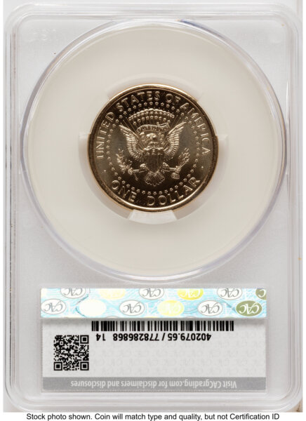 2026 Semiquincentennial President Donald J. Trump $1 First Day of Delivery America 250 Eagle with Banner Label 65 CACG