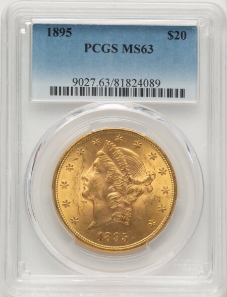 1895 $20 Blue Gradient 63 PCGS