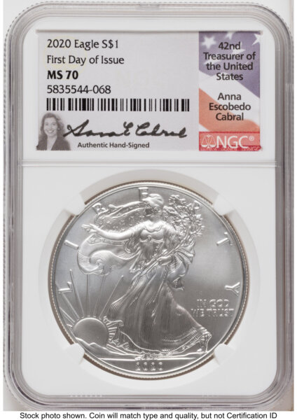 2020 Silver Eagle FDI Anna Cabral 70 NGC