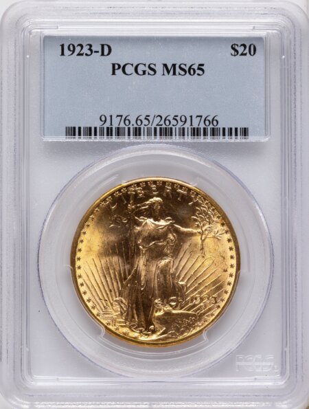 1923-D $20 65 PCGS
