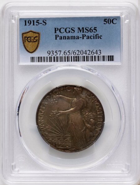 1915-S 50C Panama-Pacific, MS PCGS Secure 65 PCGS