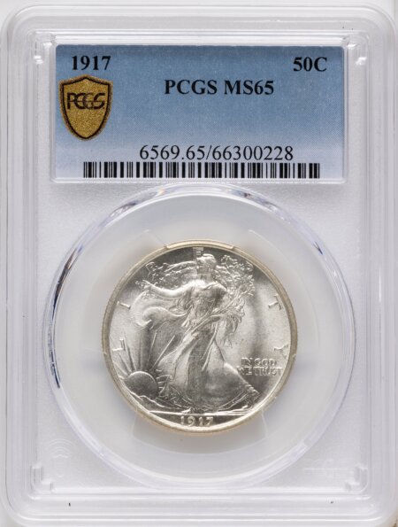 1917 50C PCGS Secure 65 PCGS