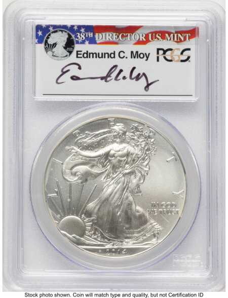2014-(W) Silver Eagle Ed Moy 70 PCGS