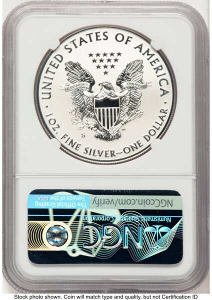 2019-S Enhanced Reverse Proof Silver Eagle 1 oz Baltimore Show Releases Trolley Label 70 NGC