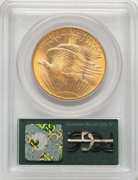 1908 $20 NO MOTTO 66 PCGS