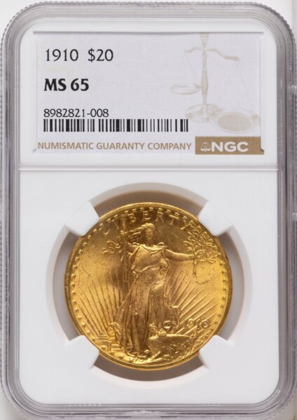 1910 $20 65 NGC