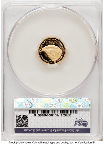2026-W Proof Gold Eagle 1/10 oz First Day of Delivery America 250 70 CACG