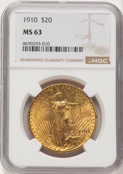 1910 $20 63 NGC