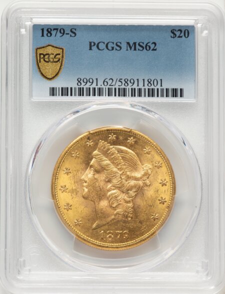 1879-S $20 PCGS Secure 62 PCGS