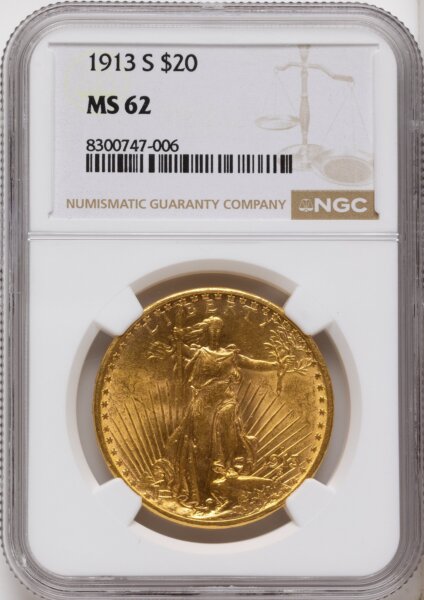 1913-S $20 62 NGC