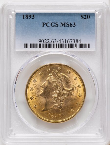 1893 $20 63 PCGS