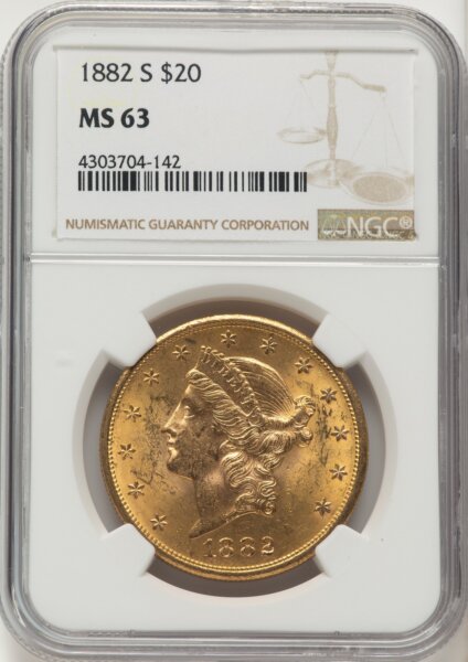 1882-S $20 63 NGC