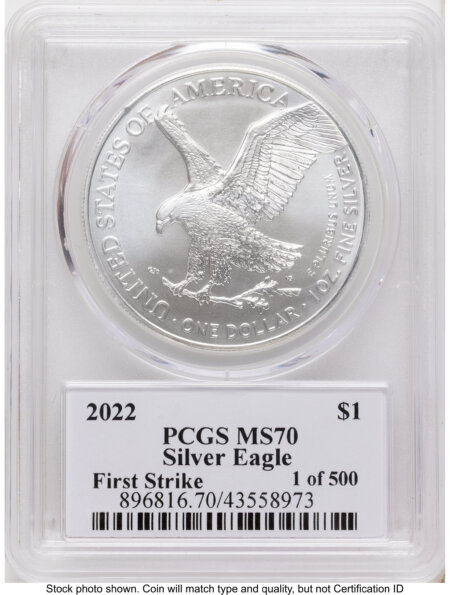 2022 Silver Eagle FS Thomas Cleveland Arrows 70 PCGS