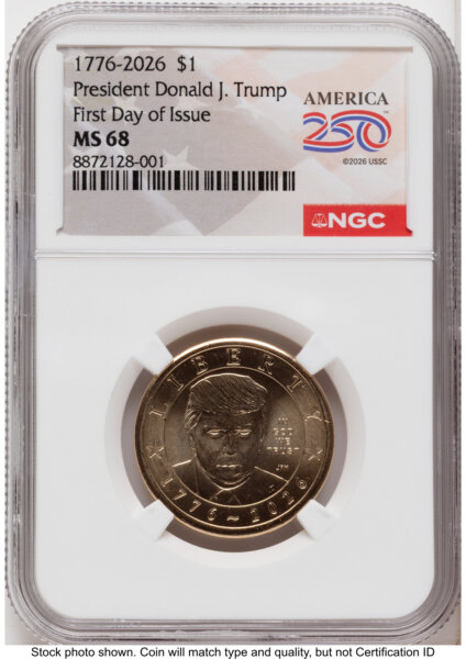 2026 Semiquincentennial President Donald J. Trump $1 FDI America 250 Label 68 NGC
