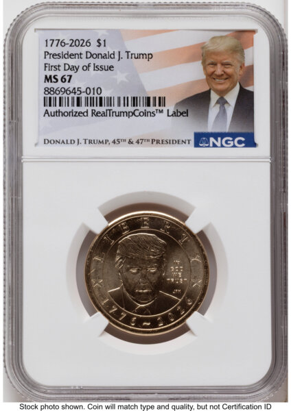 2026 Semiquincentennial President Donald J. Trump $1 FDI Trump Label 67 NGC