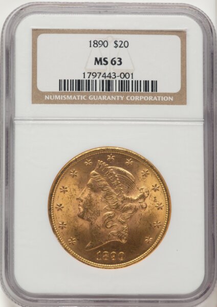 1890 $20 63 NGC