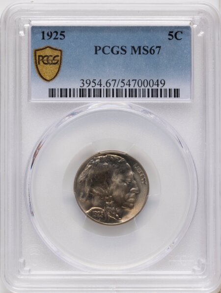 1925 5C PCGS Secure 67 PCGS