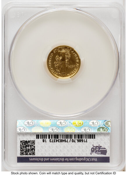 2026 2 Coin Best of the Mint 1916 Mercury Dime Gold 1/10 oz and Silver 1 oz Medal Set First Day of Delivery America 250 70 CACG