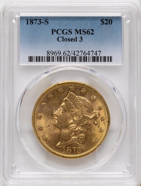 1873-S $20 Closed 3 62 PCGS