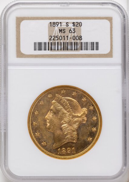 1891-S $20 63 NGC