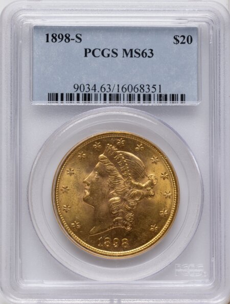 1898-S $20 63 PCGS