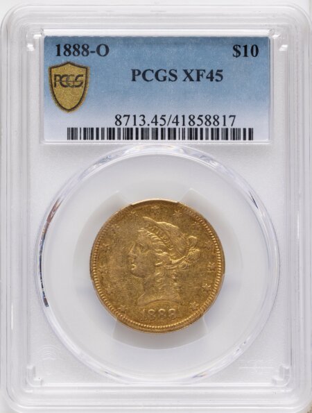 1888-O $10 PCGS Secure 45 PCGS