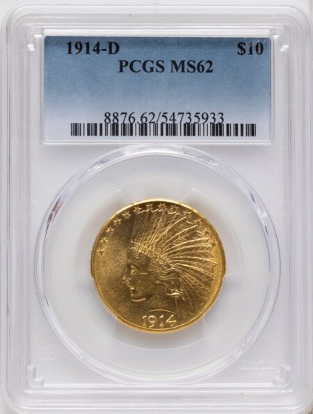 1914-D $10 62 PCGS