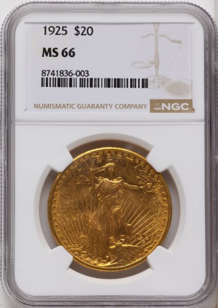 1925 $20 66 NGC