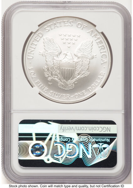 2007-W Burnished Silver Eagle 1 oz Mike Castle 70 NGC