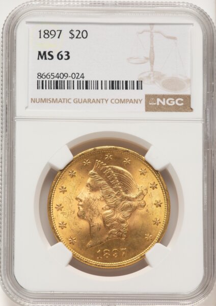 1897 $20 63 NGC