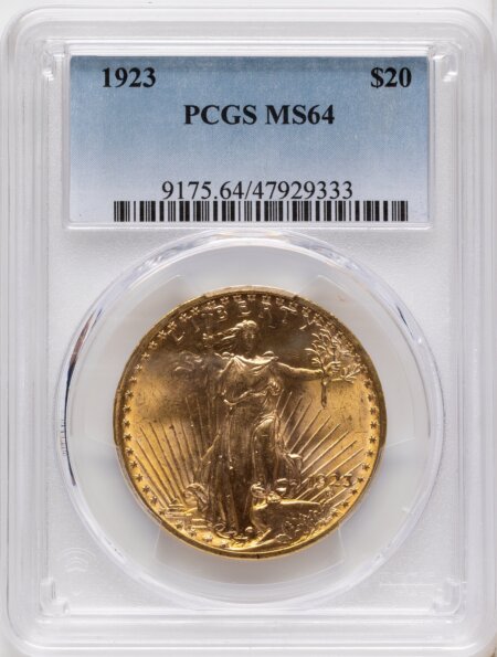 1923 $20 64 PCGS