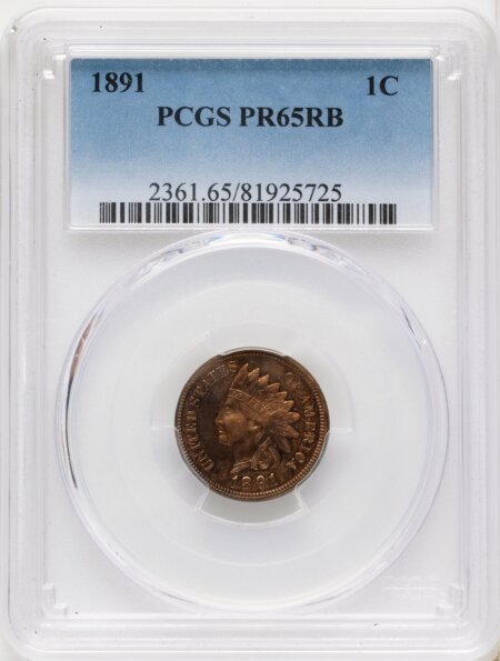 1891 1C, RB 65 PCGS