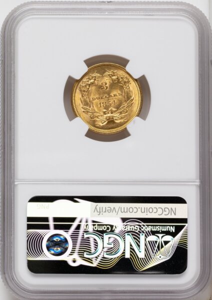 1854 $3 63 NGC